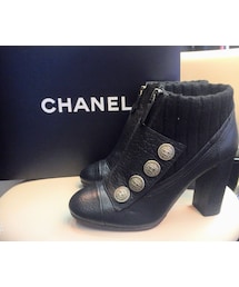 CHANEL | CHANEL　ボタンヒールブーツ(ブーツ)
