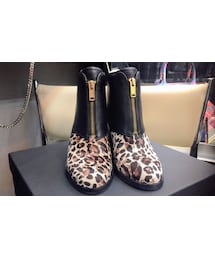 Marc by Marc Jacobs | MARC BY MARC JACOBS ハラコ切り替えヒールレザーブーツ(ブーツ)