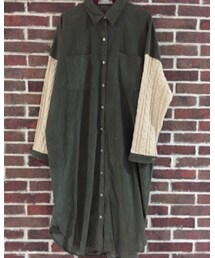 RizziB | corduroy long shirt(ワンピース)