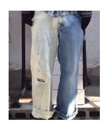 ハーフブリーチデニムパンツ(デニムパンツ)