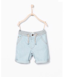 ZARA KIDS | リブ地ウエストデザインデニムパンツ(デニムパンツ)