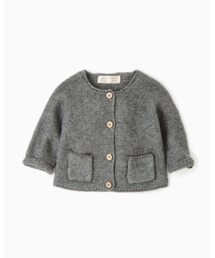 ZARA KIDS | ポケット付きニットカーディガン(カーディガン/ボレロ)