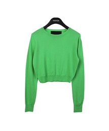 STYLENANDA | ヴィヴィッドラウンドネッククロップドニット(ニット/セーター)