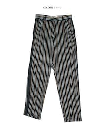 マルチストライプ柄サイドラインスラックスパンツ (その他パンツ)