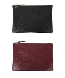 ベーシックエンボスレザークラッチバッグ (クラッチバッグ)