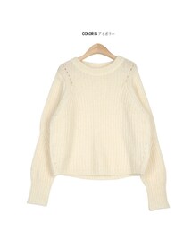 ウール混ルーズフィットソフトラブリーニット(ニット/セーター)