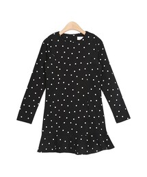 ミニドット柄裾揺れフリルワンピース(ワンピース)