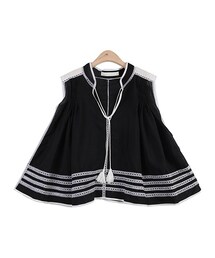 タッセルリボンレースポイントＡラインブラウス(シャツ/ブラウス)