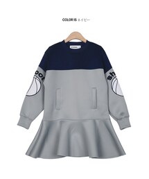 バスケットボールパッチ裾揺れワンピース(ワンピース)