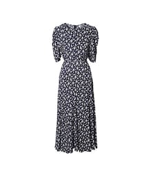 小花柄パフスリーブマキシワンピース(ワンピース)