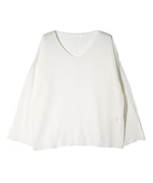 STYLENANDA | スリーブスリットシンプルVネックニット(ニット/セーター)