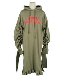 STYLENANDA | ボールドロゴロングストリングフードワンピース(ワンピース)