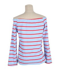 STYLENANDA | サイドゴムオフショルボーダートップス(Tシャツ/カットソー)