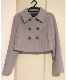 LIFE GoldLab | アンゴラ混ショート丈ピーコート(ピーコート)