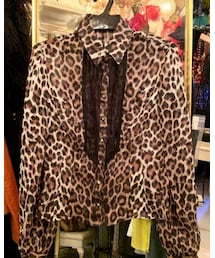 VINTAGE | レオパード柄ブラウス(シャツ/ブラウス)