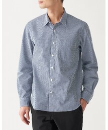 無印良品 | 新疆綿洗いざらしブロードギンガムシャツ(シャツ/ブラウス)