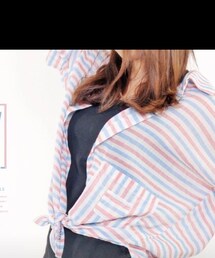 INNATE | 紅藍相間條紋襯衫(シャツ/ブラウス)