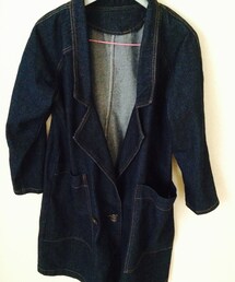 ブランド不明 | デニムロングコート(デニムジャケット)