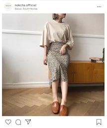 nokcha | レオパードミドルスカート(スカート)