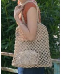 AIDA | ABACA マクラメバッグ(かごバッグ)