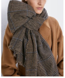ZARA | ストール ブラウンチェック(マフラー)
