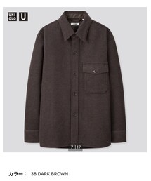 UNIQLO | フリースシャツジャケット(長袖) BLACK Lsize(ジャケット/アウター)