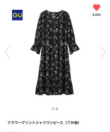 GU | 定価2990、値下げ価格1490で購入しました(シャツワンピース)