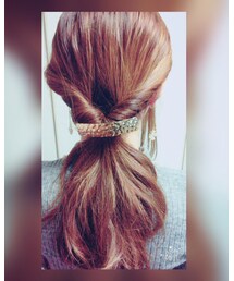 ﾍｱｱﾚﾝｼﾞ🌱 | くるくるりん~🙈💜(バレッタ/ヘアクリップ)