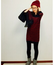 伸ばしたち縮めらりしちゃうよねニット帽って これ無印のです | ニットキャップ/ビーニー