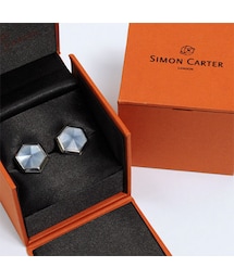 SIMON CARTER | サイモンカーター/SIMON CARTER/イギリス製 / Catseye Feather Hexagon Blue(カフリンクス)