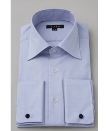 ozie | スーピマ綿のロイヤルオックスフォード使用　綿100％形態安定ダブルカフスワイドカラーシャツ(シャツ/ブラウス)