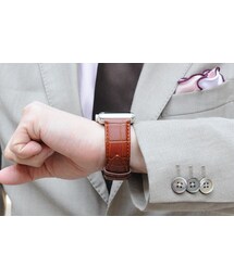 Apple | apple Watch series2　シルバーアルミニウムケース（型押しレザーのブラウン替えベルト）(アナログ腕時計)