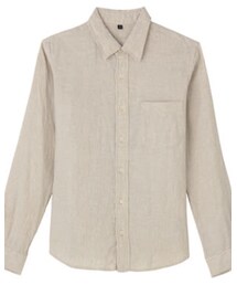 無印良品 | 薄いベージュの麻シャツ(シャツ/ブラウス)