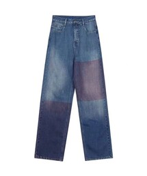 MOWENTI | 复古拼色牛仔裤(デニムパンツ)