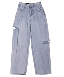 STILL YOU | 侧边割破大垮裤(デニムパンツ)