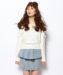 Heather | シフォンフリルニット(ニット/セーター)