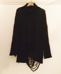 no brand | ダメージタートルニット(ニット/セーター)