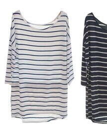 OVOVO ボーダーTOPS(Tシャツ/カットソー)