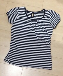 CLEF DE SOL | ボーダーパフスリーブTシャツ(Tシャツ/カットソー)