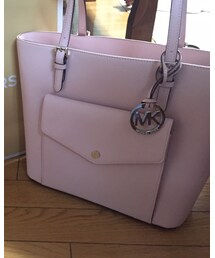 MICHAEL KORS | MICHAEL Michael Kors Jet Set Large Textured-Leather Tote(トートバッグ)