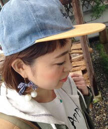 Rip monster のリボン付きサクランボのピアス(ピアス（両耳用）)