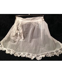 VINTAGE レース付シースルーエプロン(スカート)