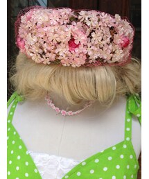 VINTAGE フラワーヘッドドレス(その他ヘアアクセサリー)