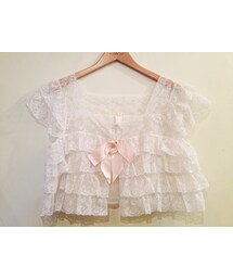 VINTAGE レースティアードボレロ(その他トップス)