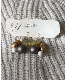 igrek | ハンドメイドピアス お揃いのネックレスもあります。(ピアス（両耳用）)