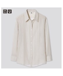 UNIQLO | シアーストライプシャツ(長袖)(シャツ/ブラウス)