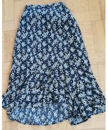 GU | 切替フレアプリントスカート(スカート)