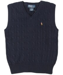 POLO RALPH LAUREN | 紺ケーブル編みニットベスト(ベスト)