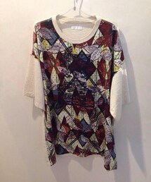 FACETASM | ミキリハッシン別注アイヌ刺繍アフリカン柄ビッグT(Tシャツ/カットソー)