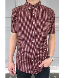 Uneven Designs | Red Mini Circles S/S Shirt(シャツ/ブラウス)